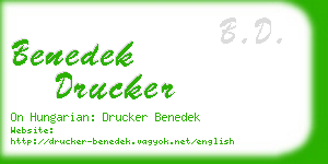 benedek drucker business card